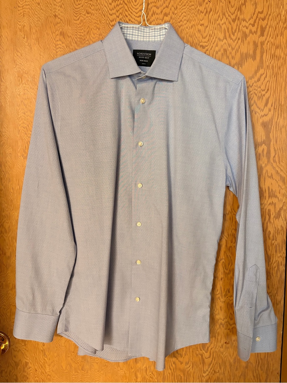 Nordstrom Men's Light Blue Micro-Pattern Dress Shirt